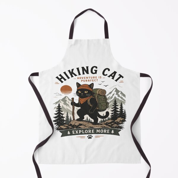 Item preview, Hiking Cat Explore More Funny Black Cat Vintage T-Shirt Stickers designed and sold by Sunday.Supply.