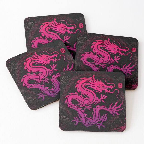 Item preview, Neon Pink Chinese Dragon | Mythical Oriental Dragon designed and sold by Fei Long Design Hub.