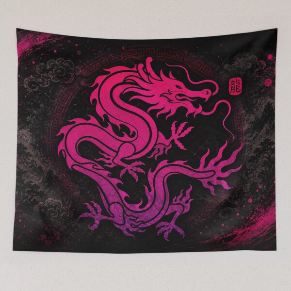 Item preview, Neon Pink Chinese Dragon | Mythical Oriental Dragon designed and sold by Fei Long Design Hub.