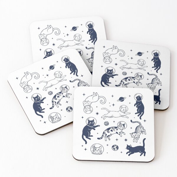 Item preview, Space Cat Art Astronaut Retro Cosmic Cute Kitty Astronomy Vintage Illustration Gift designed and sold by raedattia.