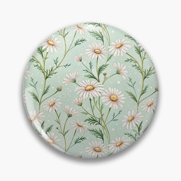 Item preview, Soft Cottagecore Daisy Meadow Pattern designed and sold by Storybook Botanica.