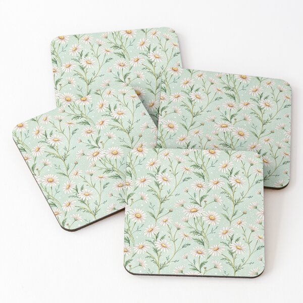 Item preview, Soft Cottagecore Daisy Meadow Pattern designed and sold by Storybook Botanica.