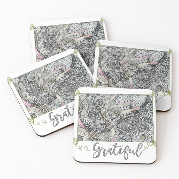 Item preview, Grateful Zentangle Ballerina designed and sold by LorieFossaArt.