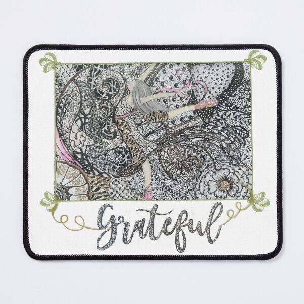 Item preview, Grateful Zentangle Ballerina designed and sold by LorieFossaArt.