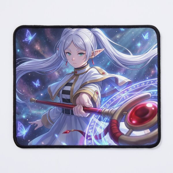 Item preview, White-Haired Elven Mage // Anime Illustration - Arcane Magic Circle Fantasy Art designed and sold by Astraphyllia.