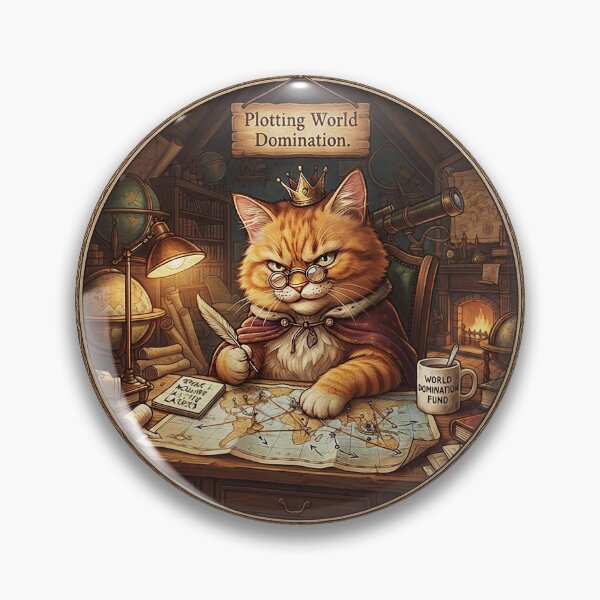 Item preview, Cat plotting world domination designed and sold by ME design.