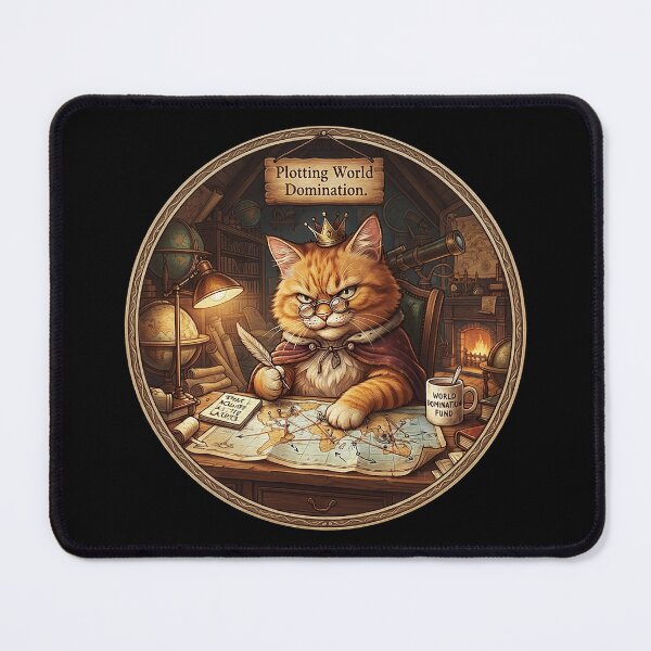 Item preview, Cat plotting world domination designed and sold by ME design.