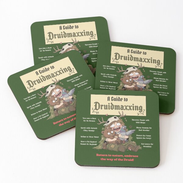 Item preview, A Guide to Druidmaxxing (Dark Edition) - DND RPG Meme designed and sold by Dice_Goblin_Studio.