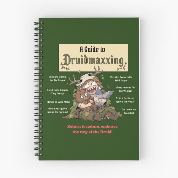 Item preview, A Guide to Druidmaxxing (Dark Edition) - DND RPG Meme designed and sold by Dice_Goblin_Studio.