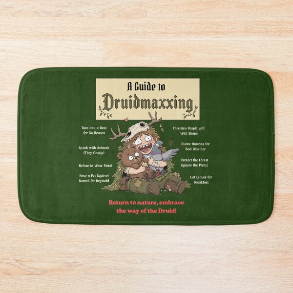 Item preview, A Guide to Druidmaxxing (Dark Edition) - DND RPG Meme designed and sold by Dice_Goblin_Studio.