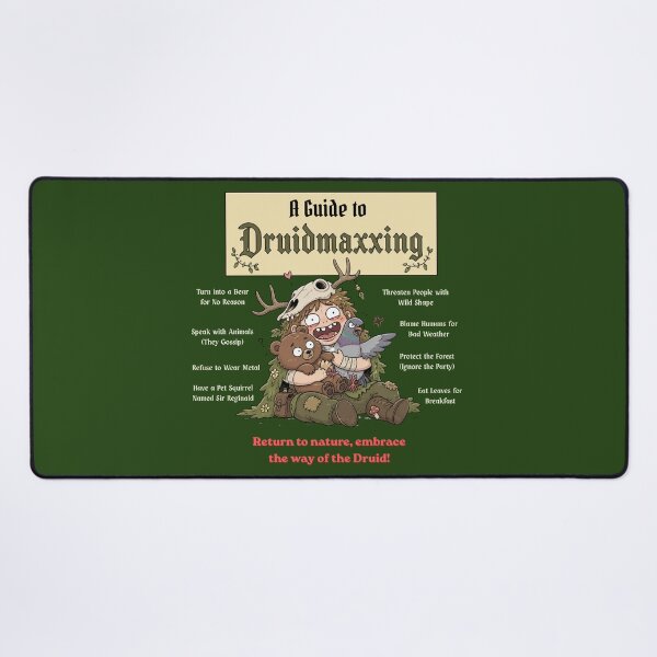 Item preview, A Guide to Druidmaxxing (Dark Edition) - DND RPG Meme designed and sold by Dice_Goblin_Studio.