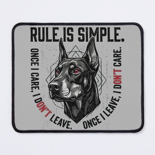 Item preview, Rule Is Simple Doberman Quote Edgy Stoic Loyalty Graphic designed and sold by Tokraz-art.