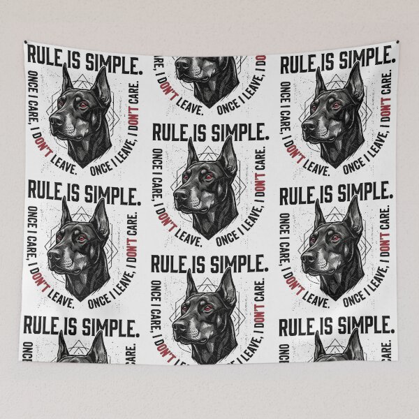 Item preview, Rule Is Simple Doberman Quote Edgy Stoic Loyalty Graphic designed and sold by Tokraz-art.