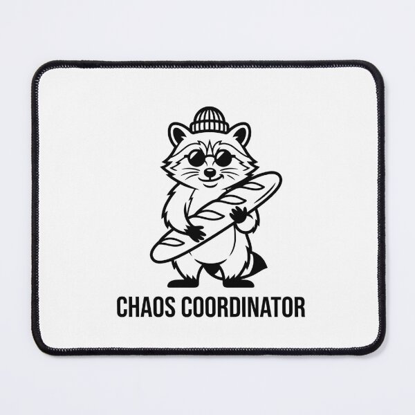 Item preview, Chaos Coordinator Raccoon Funny Streetwear Sticker designed and sold by Mr-wow.