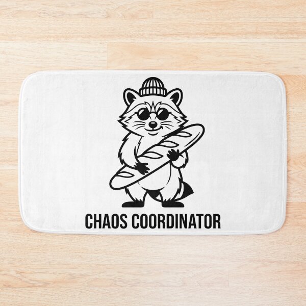 Item preview, Chaos Coordinator Raccoon Funny Streetwear Sticker designed and sold by Mr-wow.