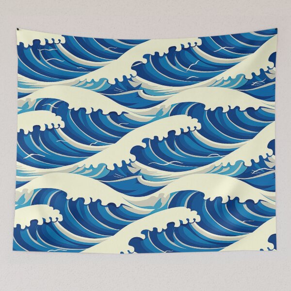 Item preview, Japanese Ocean Great Blue Waves With White Caps designed and sold by DEC02.