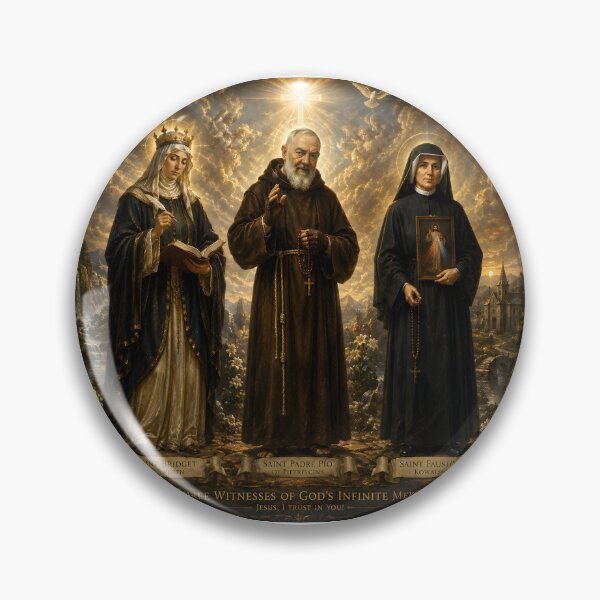 Item preview, Saint Bridget, Saint Padre Pio and Saint Faustyna paint. designed and sold by AEMK57.