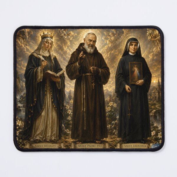 Item preview, Saint Bridget, Saint Padre Pio and Saint Faustyna paint. designed and sold by AEMK57.