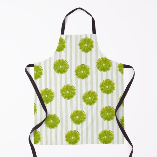 Item preview, Fresh Lime Slices on Soft Green Pinstripes designed and sold by NOUURRRR.