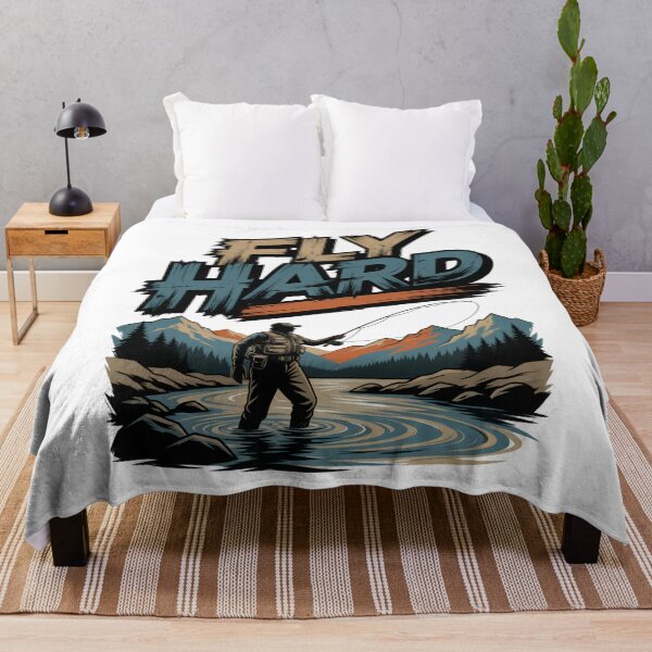 Item preview, Fly Hard Fly Fishing Adventure Graphic designed and sold by TshirtsOnline-.