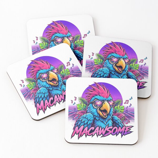 Item preview, Macaw, Parrot, Retro, Synthwave, Vaporwave, Bird, and T-Shirt. designed and sold by Pixel Alchemy1.
