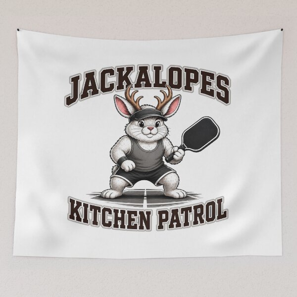 Item preview, Jackalopes Kitchen Patrol Pickleball Shirt | Funny Pickleball Bunny | Kitchen Crew Paddle Player designed and sold by Clint Reno Designs.