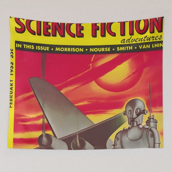 Item preview, Science Fiction Sci-Fi Flying Saucer Roswell Original Custom Vintage Poster Wall Art Startling Stories Strange Mystery Dark designed and sold by Cool Robot Bro..