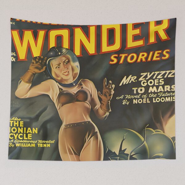 Item preview, Science Fiction Sci-Fi Flying Saucer Roswell Original Custom Vintage Poster Wall Art Startling Stories Strange Mystery Dark designed and sold by Cool Robot Bro..