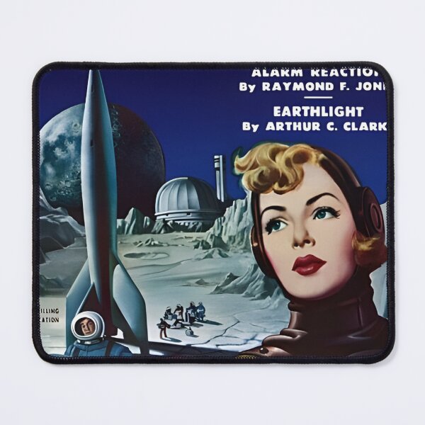 Item preview, Science Fiction Sci-Fi Flying Saucer Roswell Original Custom Vintage Poster Wall Art Startling Stories Strange Mystery Dark designed and sold by Cool Robot Bro..
