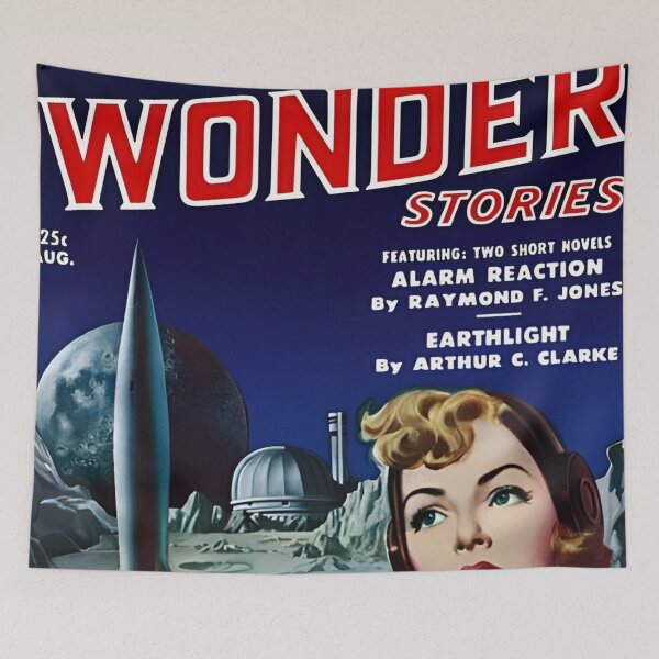 Item preview, Science Fiction Sci-Fi Flying Saucer Roswell Original Custom Vintage Poster Wall Art Startling Stories Strange Mystery Dark designed and sold by Cool Robot Bro..