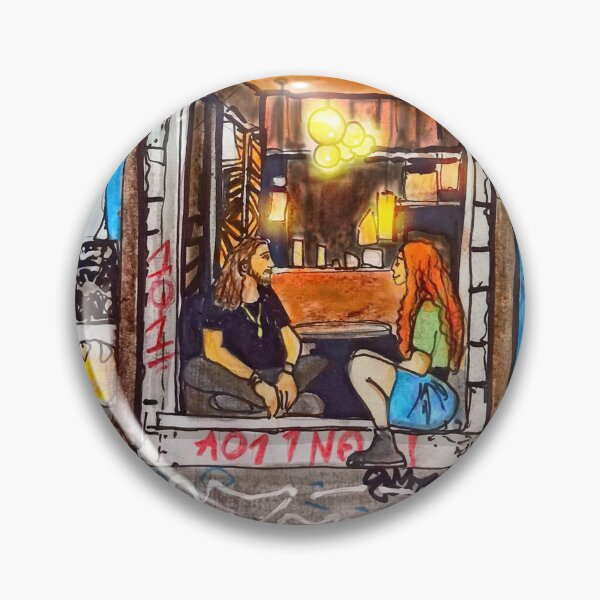 Item preview, Evening Window at Hebedas – Dresden Neustadt | Ink & Watercolor Alternative: designed and sold by UMA Urban Sketch.