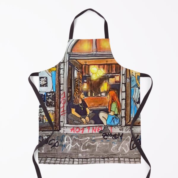 Item preview, Evening Window at Hebedas – Dresden Neustadt | Ink & Watercolor Alternative: designed and sold by UMA Urban Sketch.