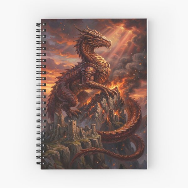 Item preview, الاسم الأول: Crimson Fire Dragon | Epic Legendary Guardian Fantasy Art-#FireDragonArt # designed and sold by mo-carnival.