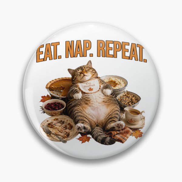 Item preview, Cat Nap After Thanksgiving Feast designed and sold by Giddy Bear Gifts.