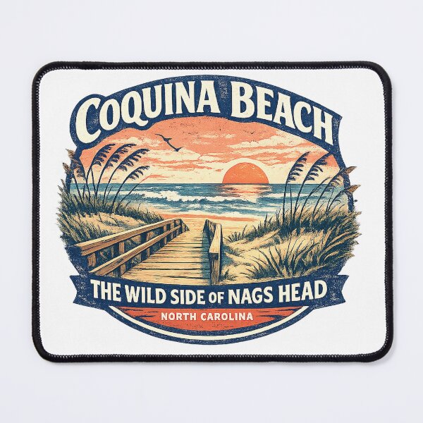 Item preview, Coquina Beach – The Wild Side of Nags Head Vintage Outer Banks Design designed and sold by Past in Threads.