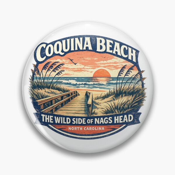 Item preview, Coquina Beach – The Wild Side of Nags Head Vintage Outer Banks Design designed and sold by Past in Threads.