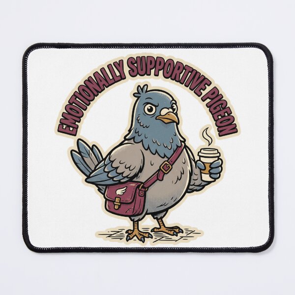 Item preview, Emotionally Supportive Pigeon | Funny Retro Mascot Bird Design designed and sold by DmaarGroup.