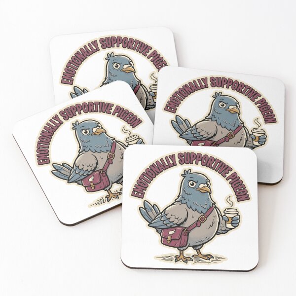 Item preview, Emotionally Supportive Pigeon | Funny Retro Mascot Bird Design designed and sold by DmaarGroup.