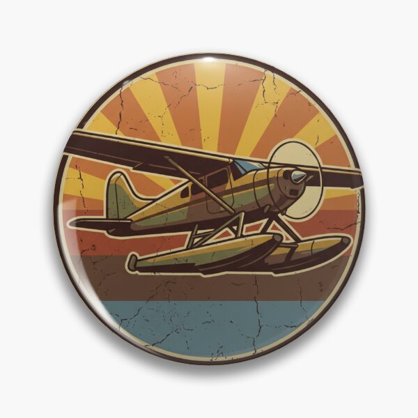 Artikelvorschau, Vintage-T-Shirt mit Buschflugzeug-Motiv | Pilotendesign für die Allgemeine Luftfahrt bei Sonnenuntergang entworfen und verkauft von Yourt-shirtyou.