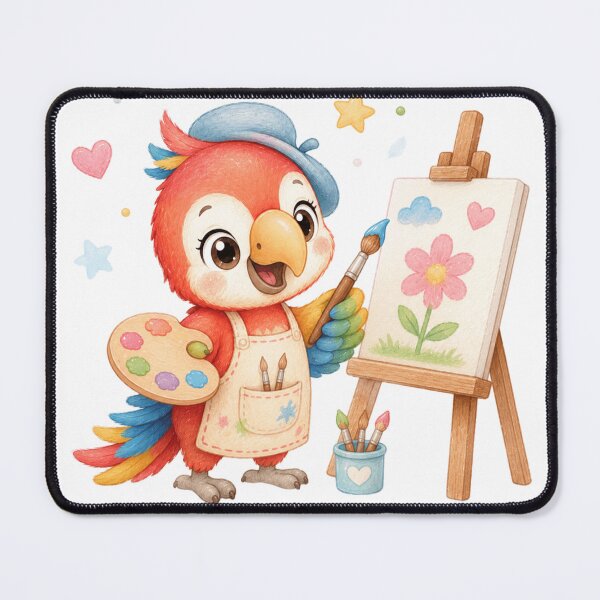 Item preview, Cute Parrot Artist Painting designed and sold by ToonyTeez.