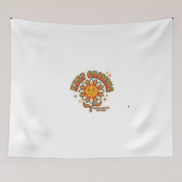 Item preview, Keep Growing Retro Plant Daisy Flower Vintage 70s Mental Health Quote designed and sold by crazyhome.