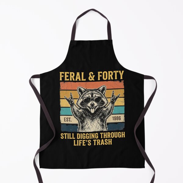 Item preview, Funny 40th Birthday Raccoon Art Vintage 1986 Trash Panda Retro Feral and Forty Joke Gift designed and sold by raedattia.