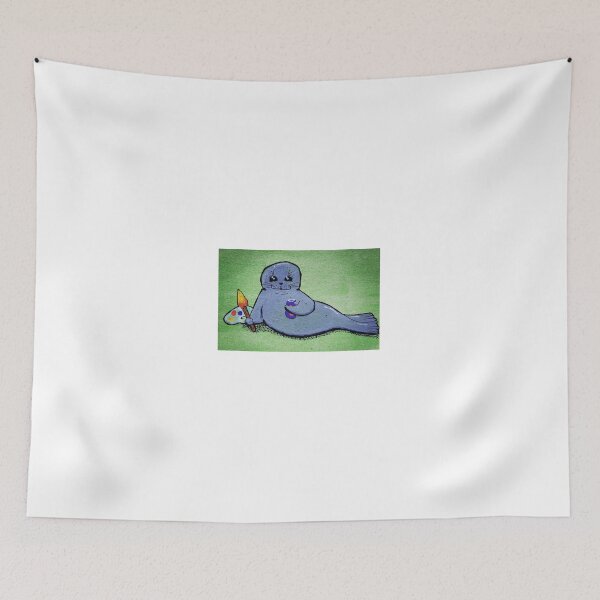 Item preview, Foca pintora bebiendo Red Bull designed and sold by mbavaresco.