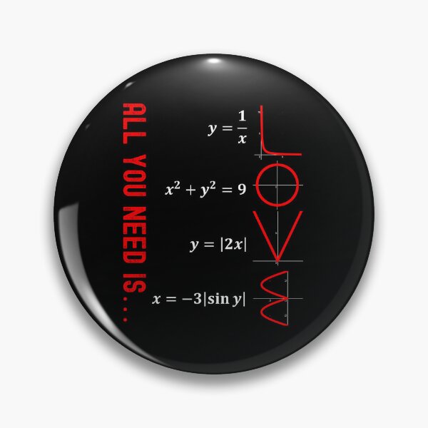 Item preview, Nerdy All You Need Is Love Math Heart Equations Teacher White Text designed and sold by MathWare MathClips.