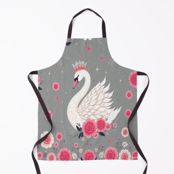Item preview, Swan Princess Fantasy Pattern | Elegant Swan Queen with Flowers and Stars designed and sold by Moonlight Studio.