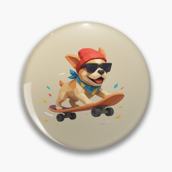 Item preview, Geometric Skateboarding French Bulldog Art designed and sold by MarCinu Art.