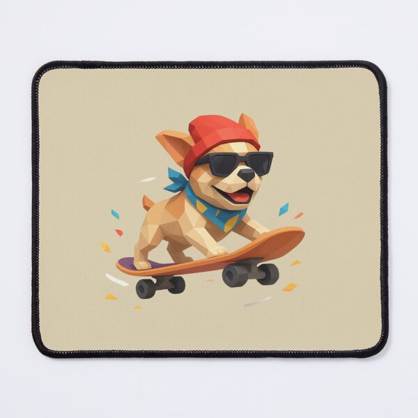Item preview, Geometric Skateboarding French Bulldog Art designed and sold by MarCinu Art.