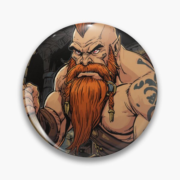 Item preview, Comic Dwarf slayer fantasy warrior illustration designed and sold by MemoryZoneOfficial.