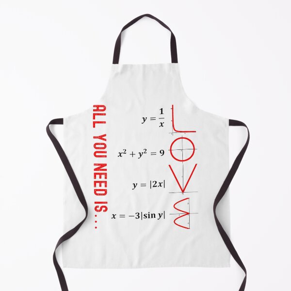 Item preview, Nerdy All You Need Is Love Math Heart Equations Teacher Black Text designed and sold by MathWare MathClips.