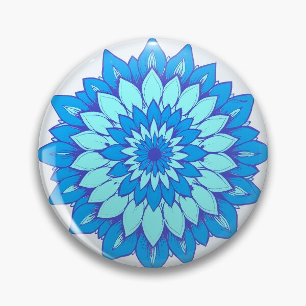 Item preview, Ocean Blue Blooming Mandala Flower Sacred Geometry designed and sold by VibeShift Studio.